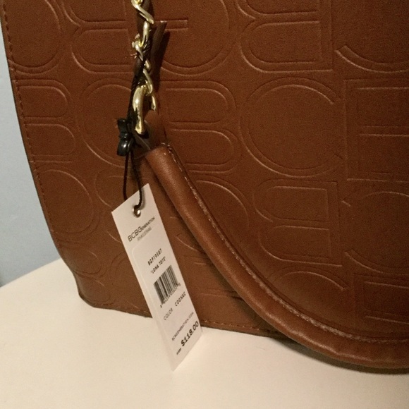 BCBGeneration Squared Lona Handbag Brown Vegan - Picture 3 of 4